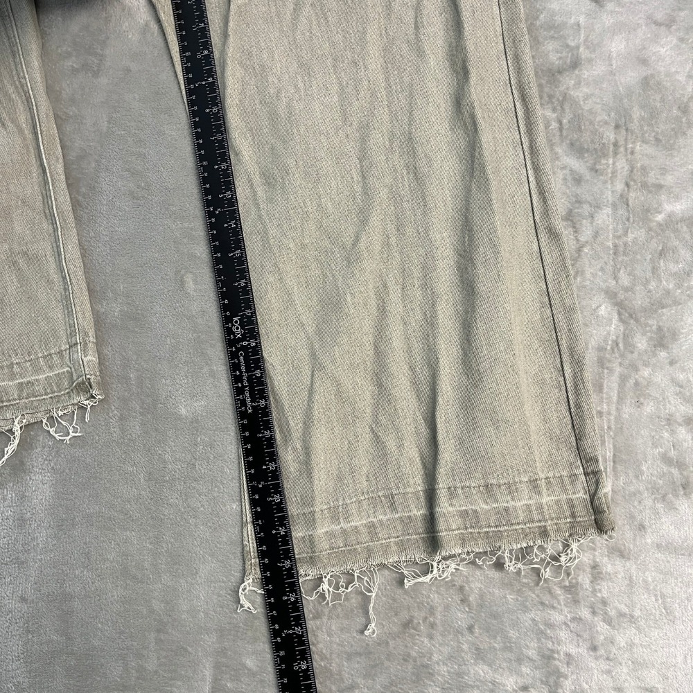 NWT Sincerely Jules Womens 9/29 Wide Leg Denim Pants Gray Green High Rise Boho - Picture 7 of 12